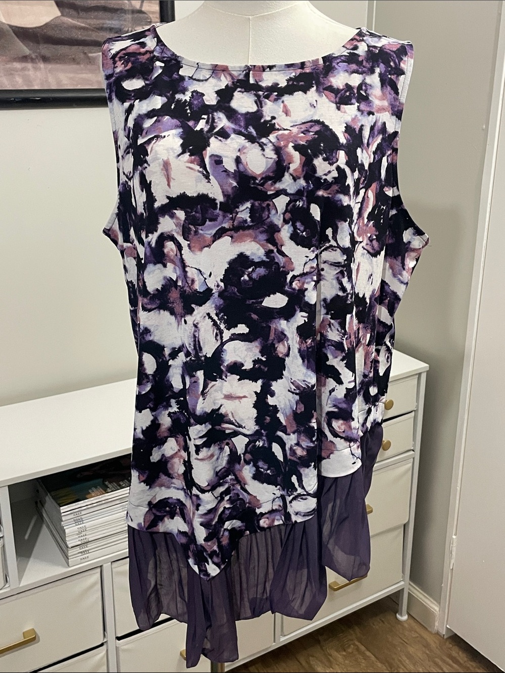 Simply Vera Vera Wang Abstract Blouse (XL)